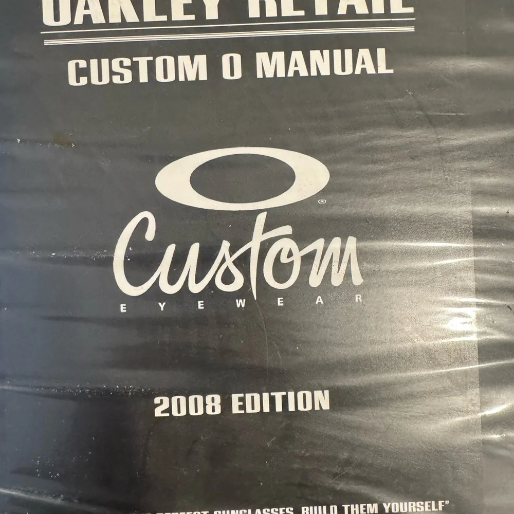 Oakley Eyewear Customization Guide/ Retail book Rare. The only book of this year